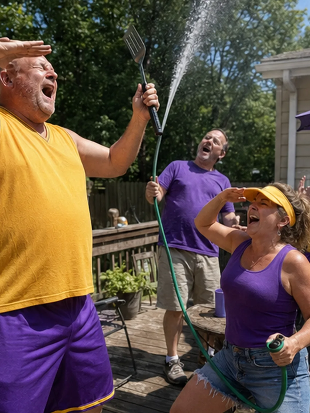 Fight song: Sing it, hum it, or fake it on video. Bright daytime scene.