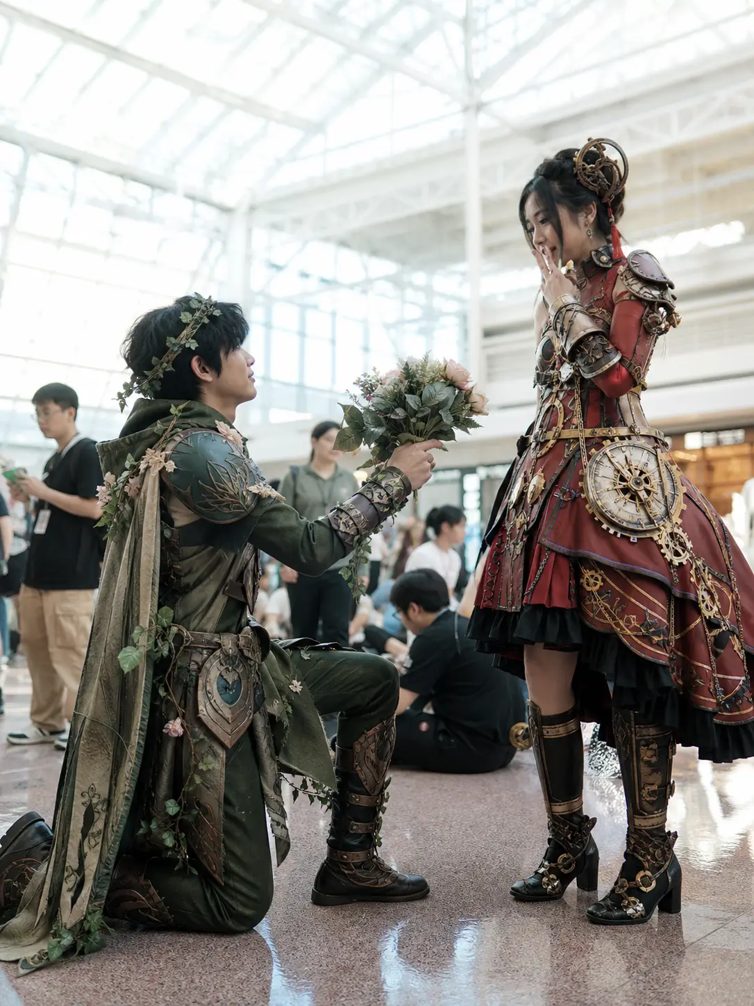 Woo Your Nemesis. In character, film a heartfelt, earnest attempt to woo your sworn nemesis (a rival cosplayer).