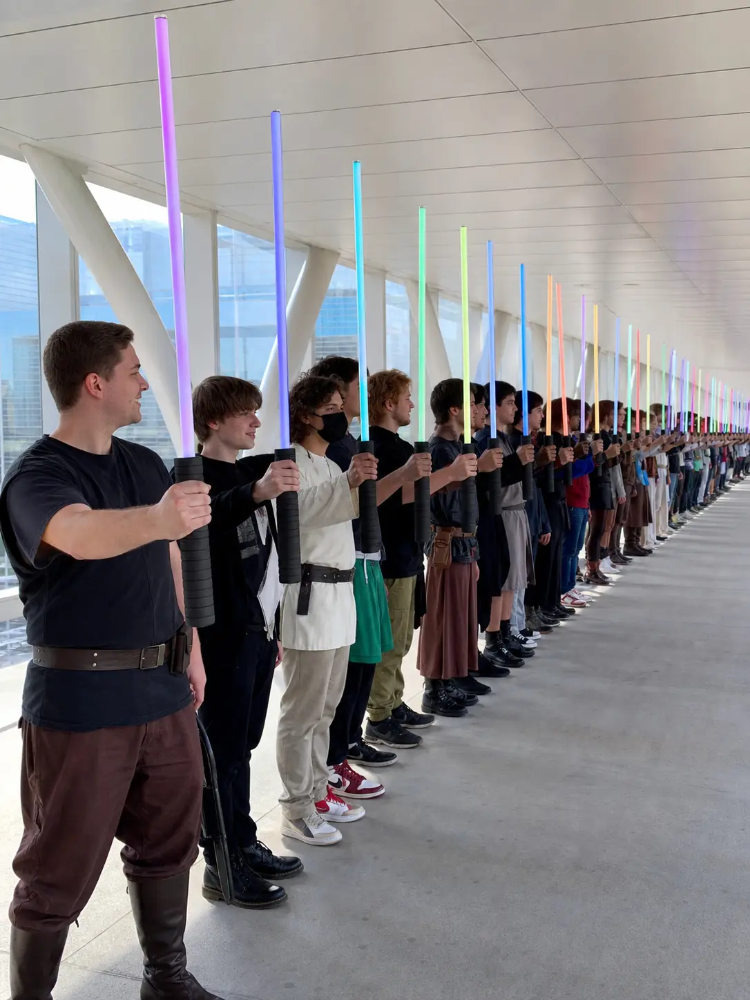 Longest Saber Line. Assemble the longest row of lit sabers you can.