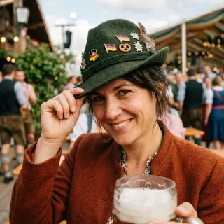 Alpine hat flex. Rock a traditional Alpine hat loaded with feathers or pins. Tilt it like royalty.